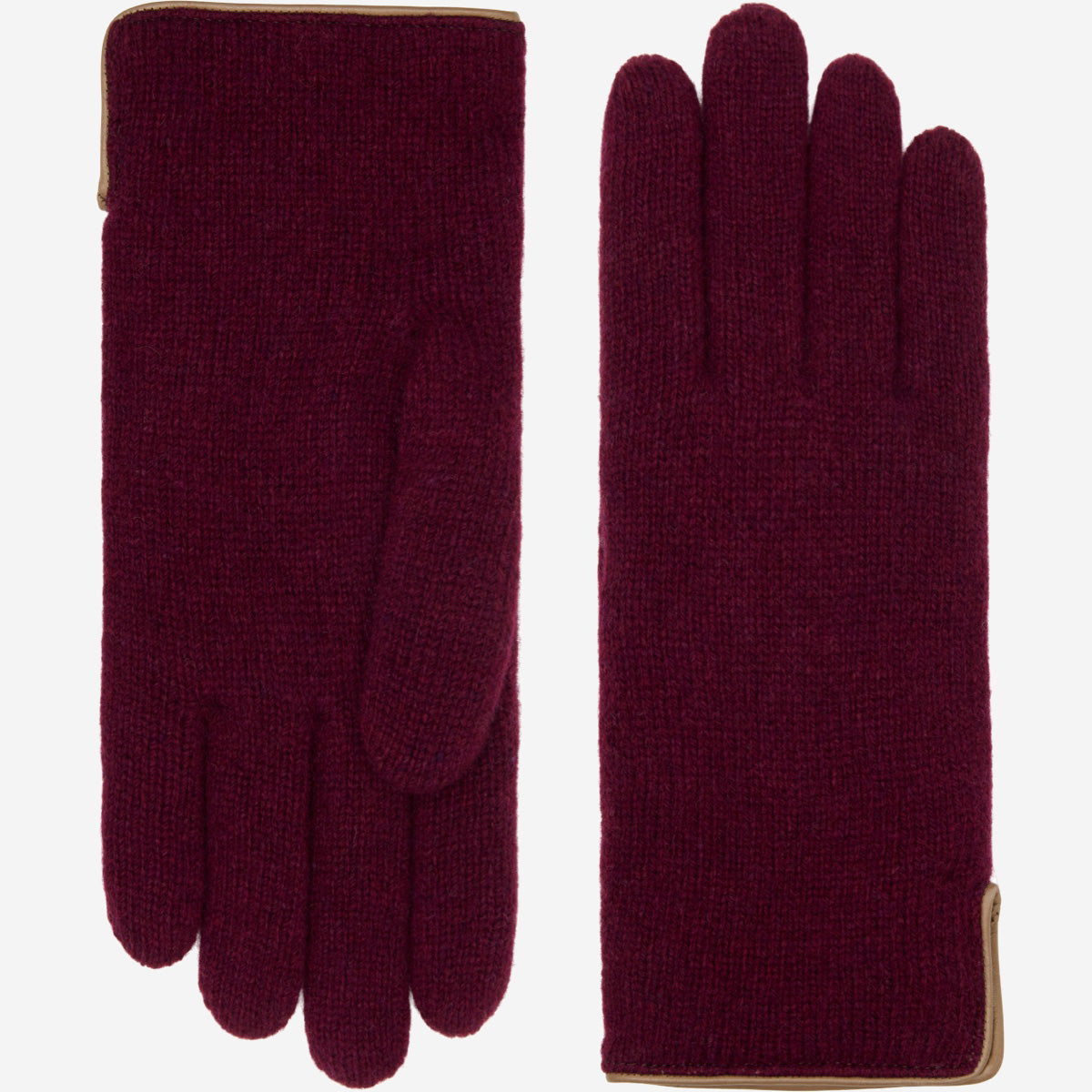 Florentina (red) - Handmade Italian knitted wool gloves with luxurious cashmere lining — photo 1 of 10
