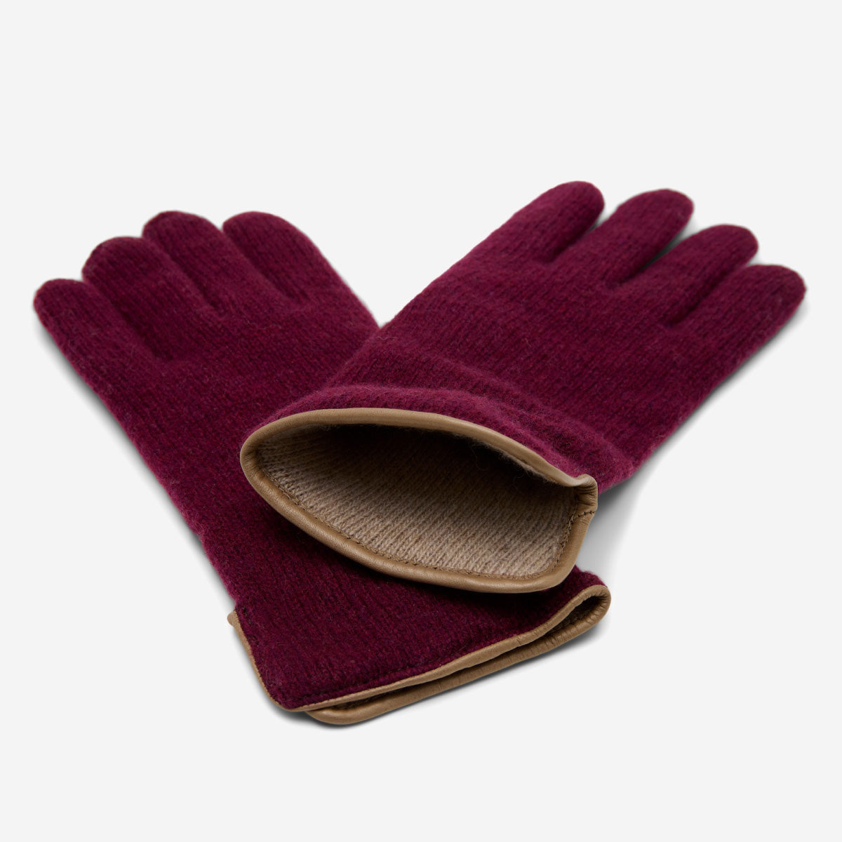 Florentina (red) - Handmade Italian knitted wool gloves with luxurious cashmere lining — photo 3 of 10