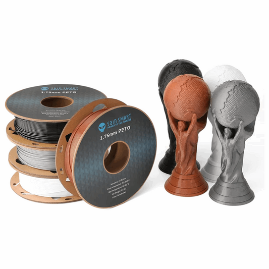 Black, White, Brown, Silver 1.75mm PRO-3 PETG Filament, 500g x 4pack — photo 1 of 6