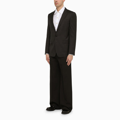 Dolce&Gabbana Dark Grey Single Breasted Pinstripe Jacket