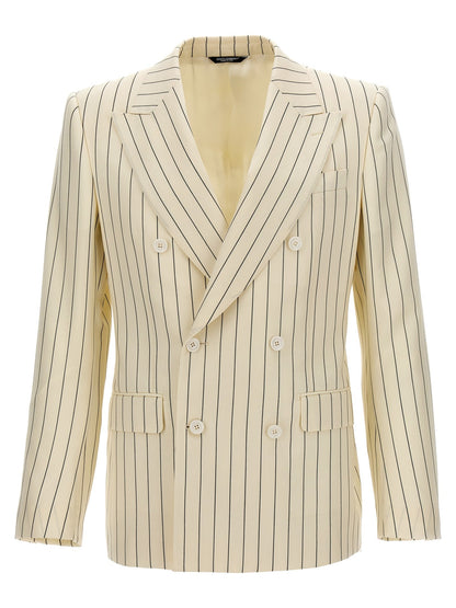 Dolce & Gabbana Pinstriped Double Breasted Blazer