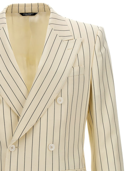 Dolce & Gabbana Pinstriped Double Breasted Blazer