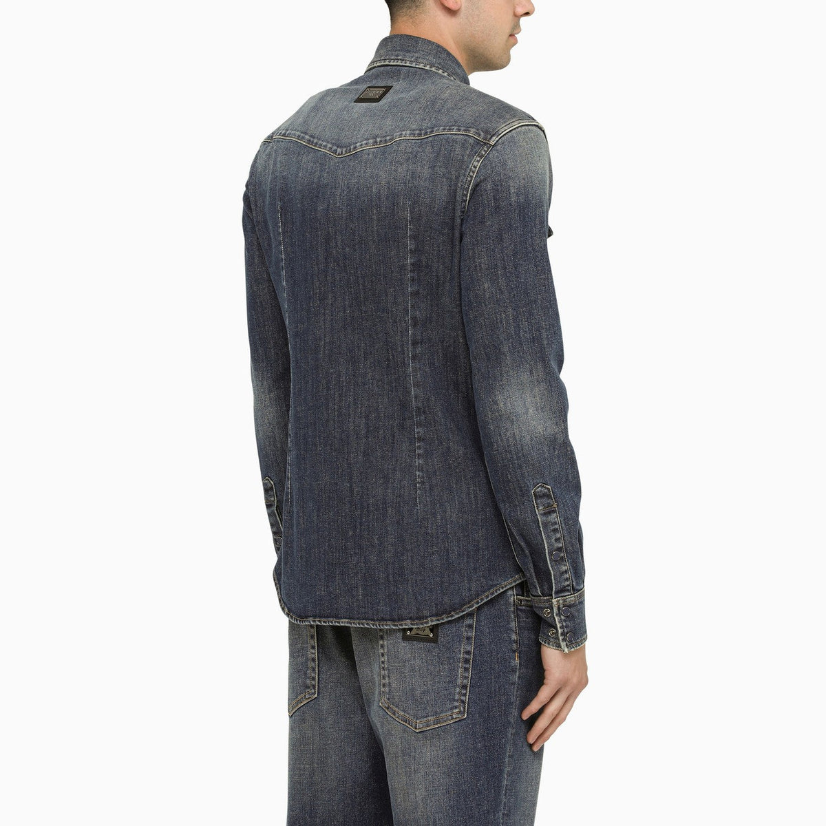 Dolce&Gabbana Blue Slim Denim Shirt