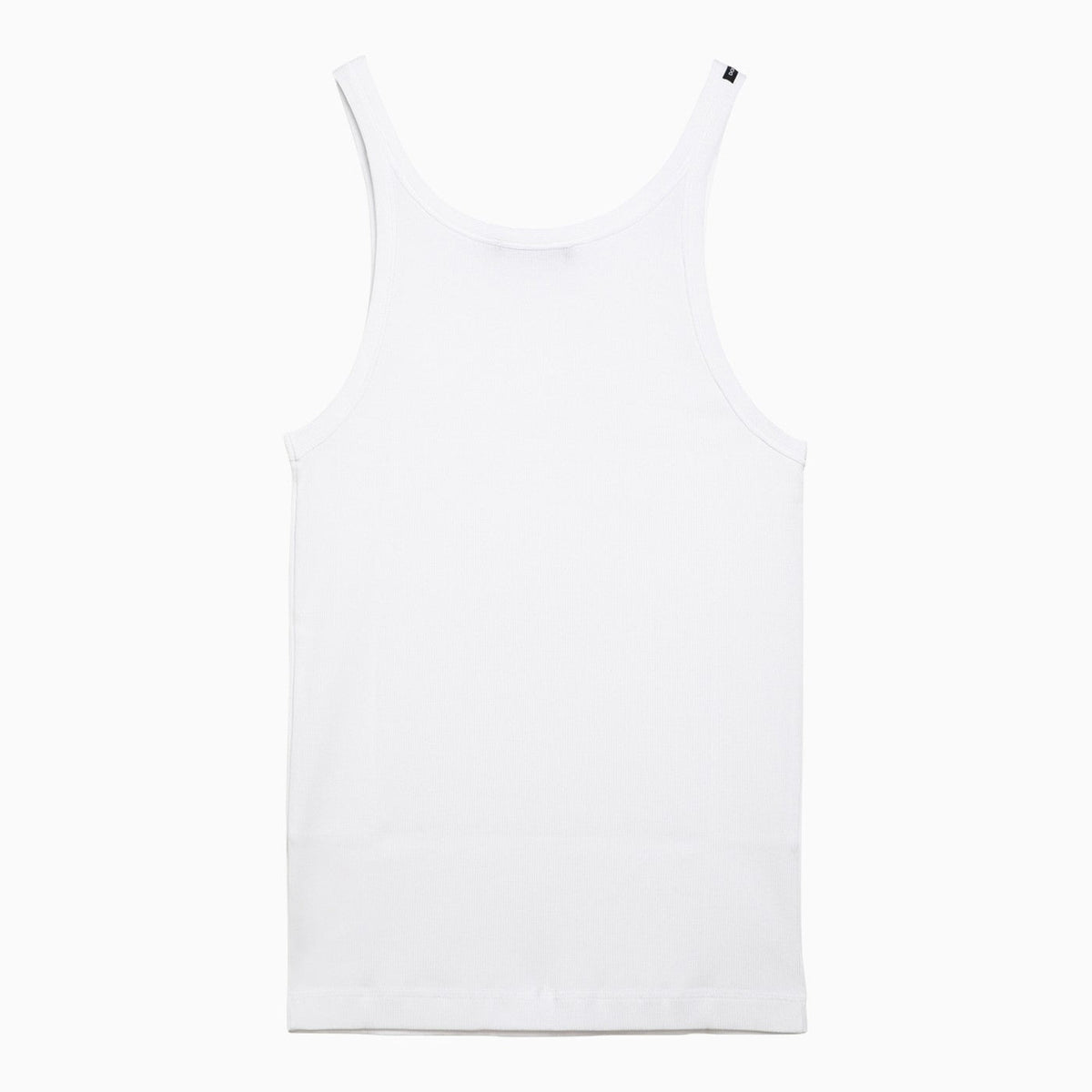 Dolce&Gabbana White Ribbed Cotton Tank Top