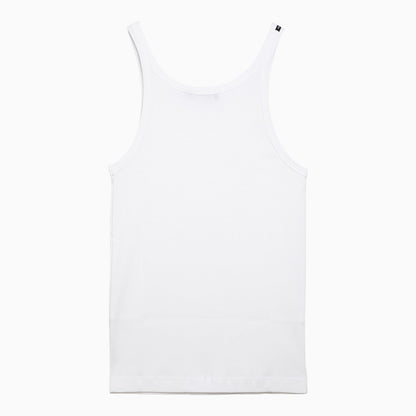 Dolce&Gabbana White Ribbed Cotton Tank Top