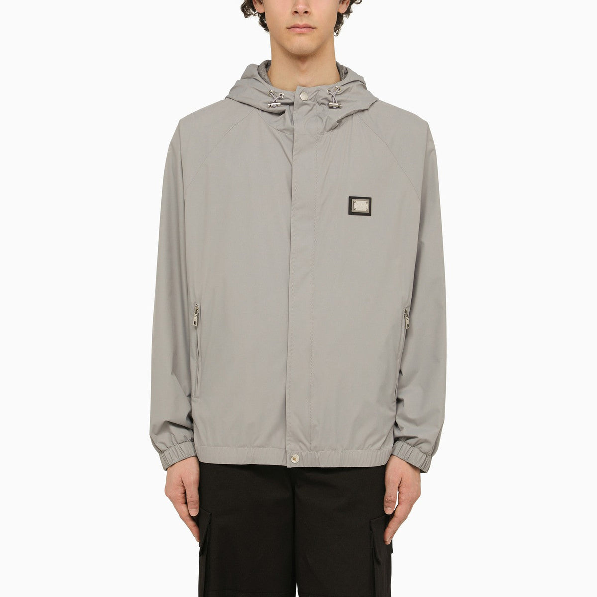 Dolce&Gabbana Lightweight Grey Hooded Jacket