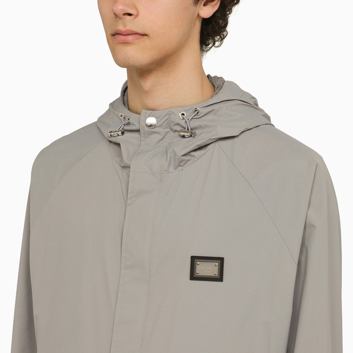 Dolce&Gabbana Lightweight Grey Hooded Jacket