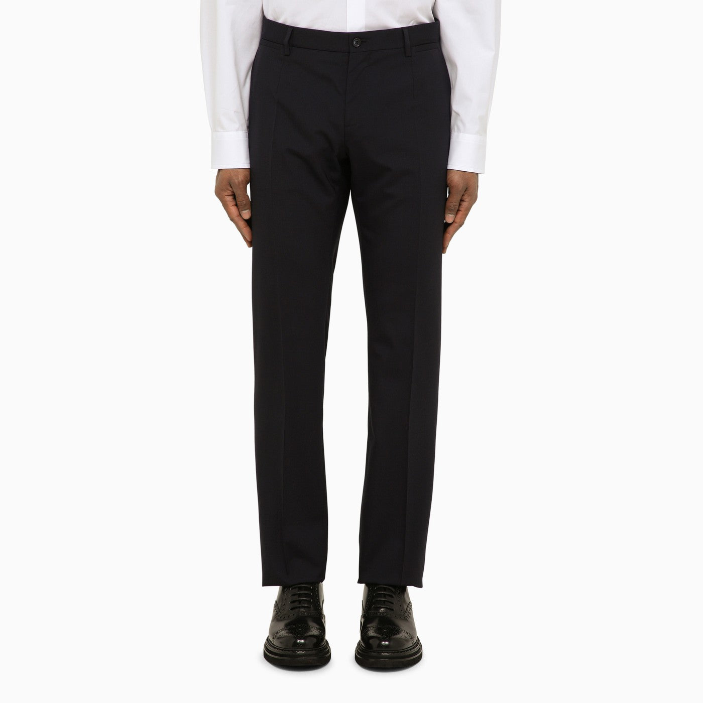 Dolce&Gabbana Dark Blue Wool Double Breasted Suit