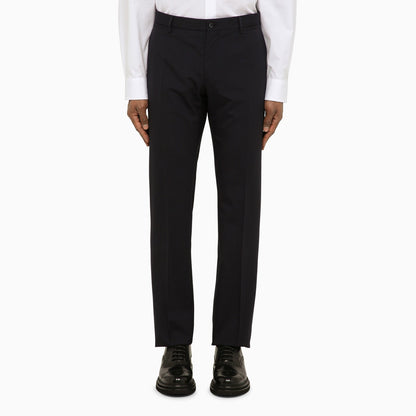 Dolce&Gabbana Dark Blue Wool Double Breasted Suit