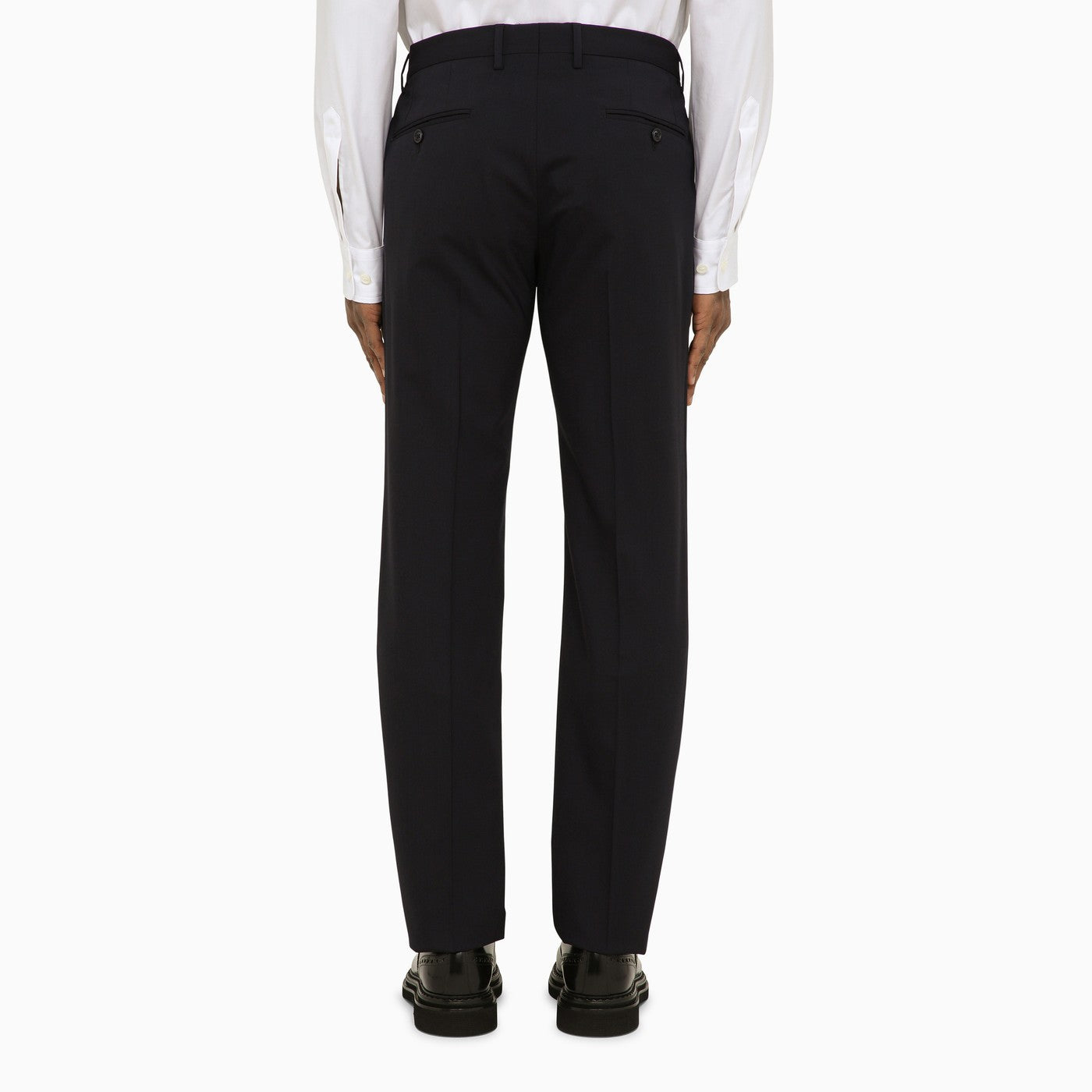 Dolce&Gabbana Dark Blue Wool Double Breasted Suit