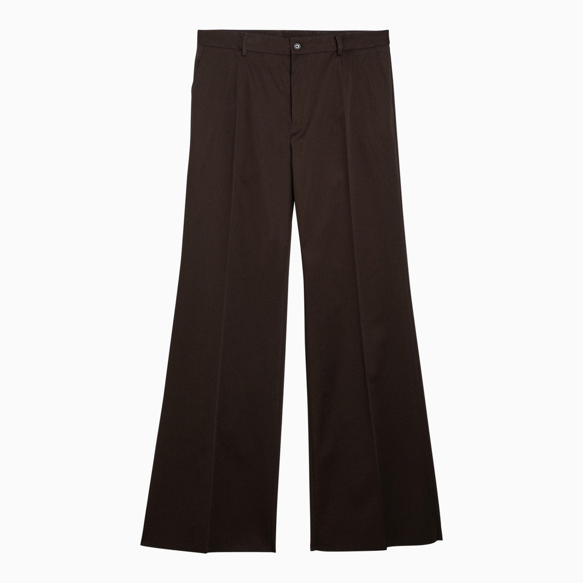 Dolce&Gabbana Brown Flared Cotton Trousers