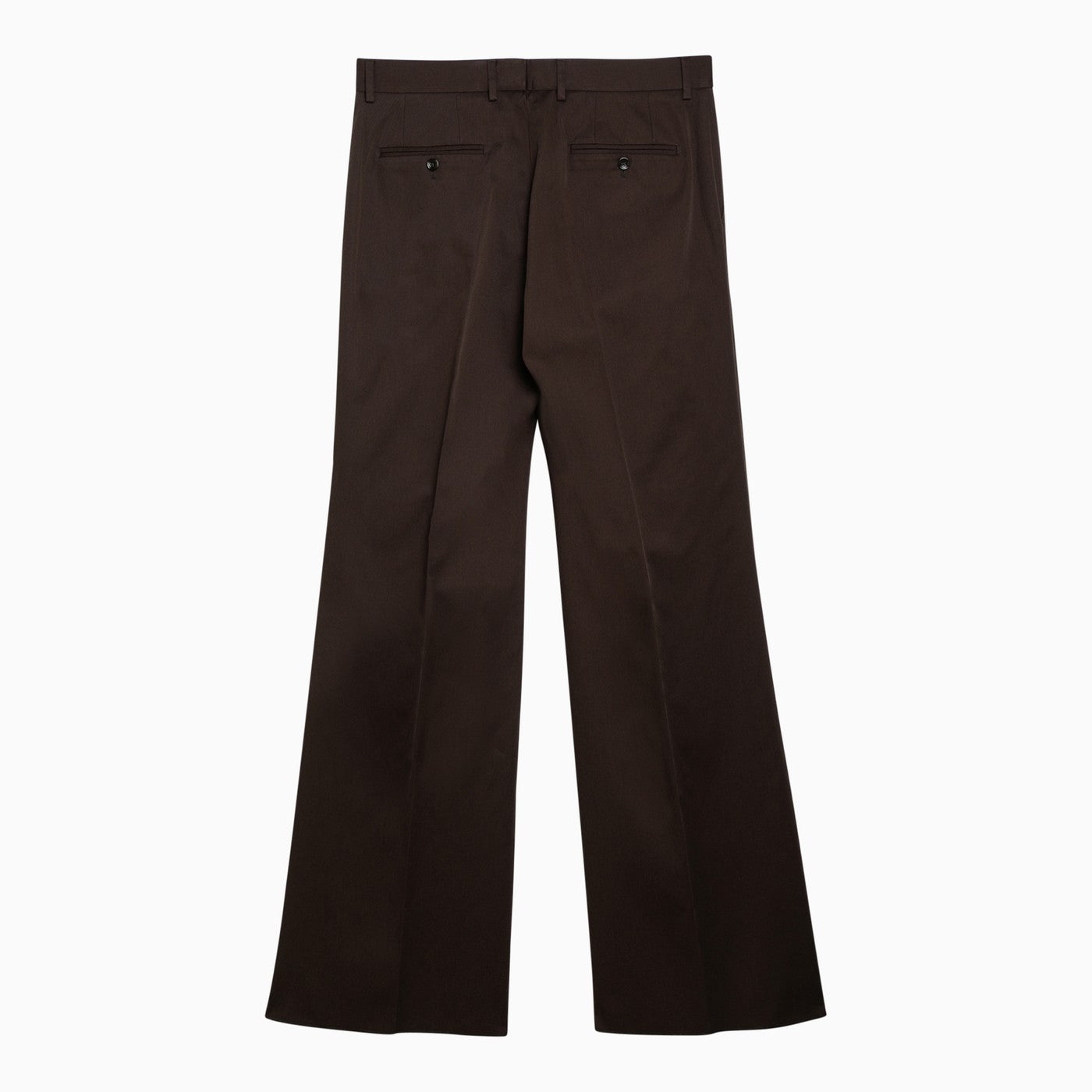 Dolce&Gabbana Brown Flared Cotton Trousers