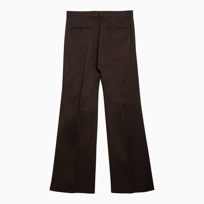 Dolce&Gabbana Brown Flared Cotton Trousers