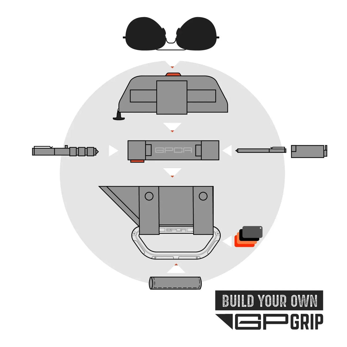 GP-Grip PRO Foldable Color Handles — Jeep Wrangler (2007–2023)