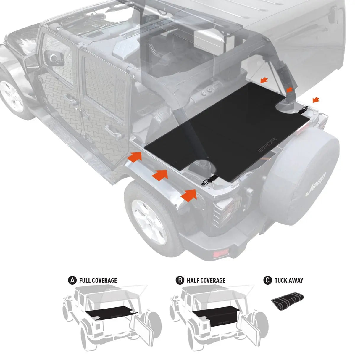 Jeep Wrangler JK 4DR Cargo Freedom Pack LITE (2007-2018)