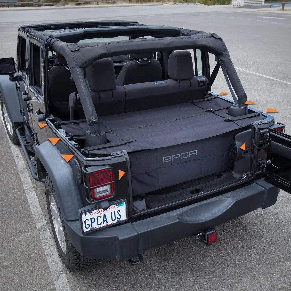 GPCA Jeep Wrangler JK 4DR Cargo Cover PRO Freedom Pack (2007-2018)