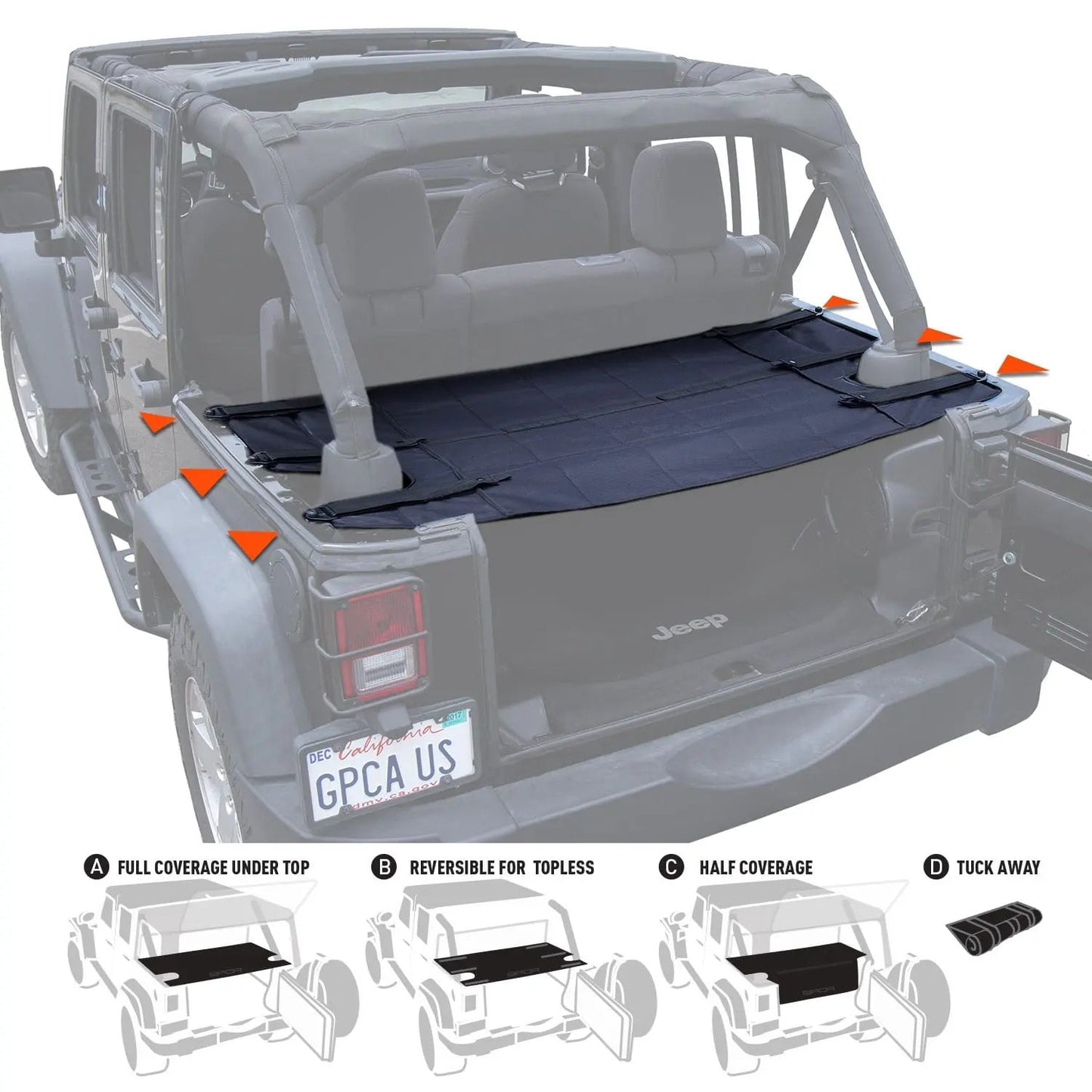 Jeep Wrangler JK 4DR Cargo Cover PRO (2007–2018)