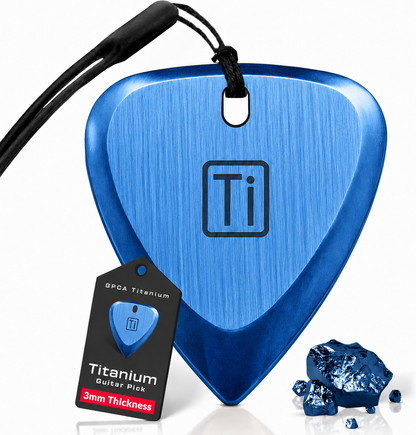 GPCA Titanium Guitar Pick Set - Silver Gold Blue