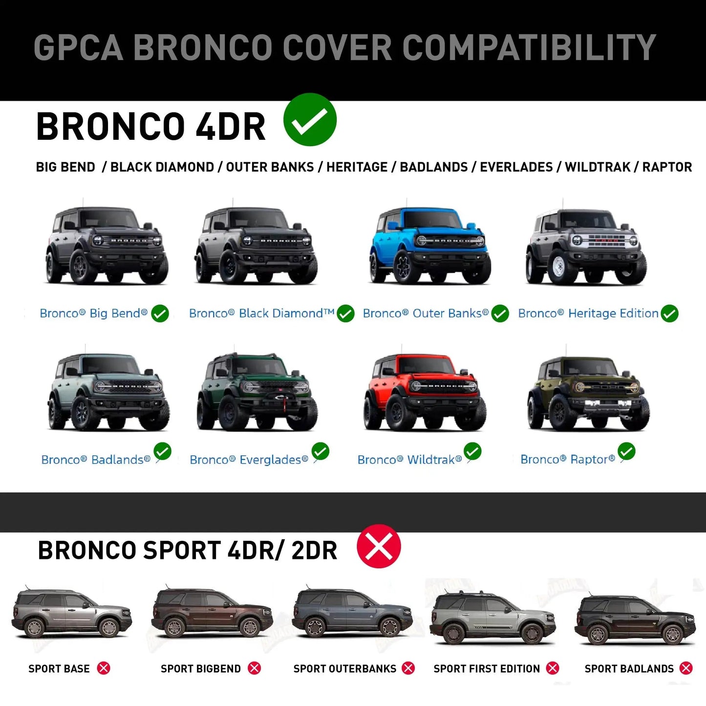 Ford Bronco 4DR Cargo Cover — Hardtop (2021+)