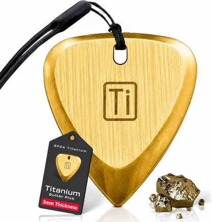 GPCA Titanium Guitar Pick Set - Silver Gold Blue