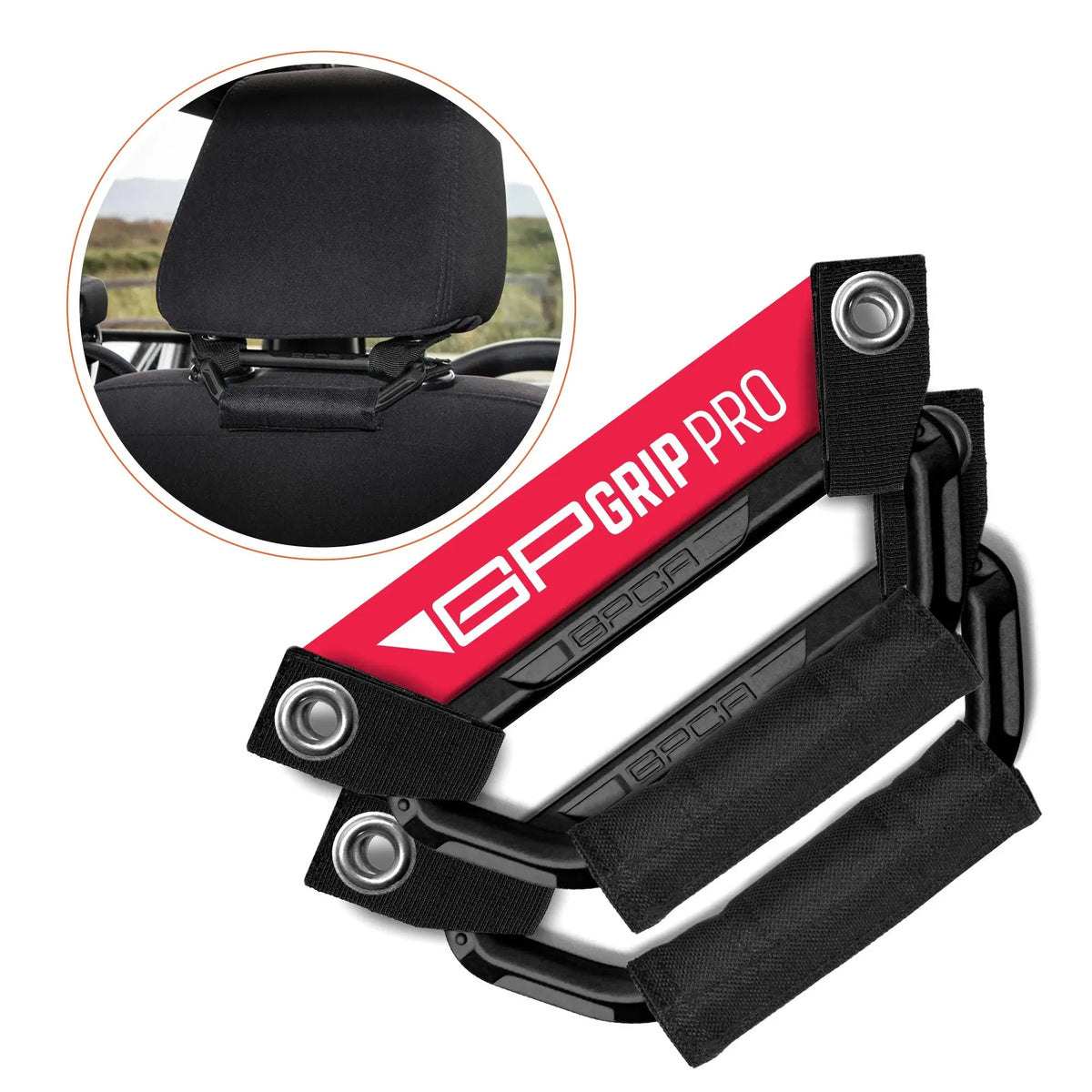 GP Back Grip PRO — Rear Headrest Handles for All Cars & Trucks