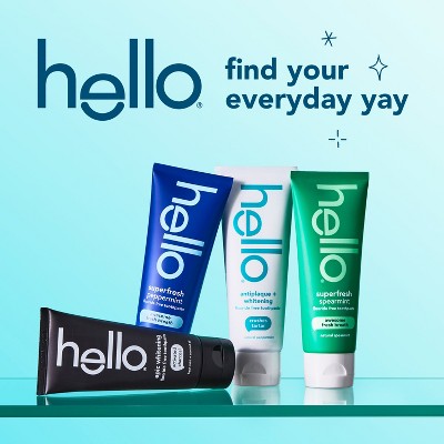 hello Antiplaque and Whitening Fluoride Free Toothpaste Natural Peppermint 5oz/2pk - Missing Box