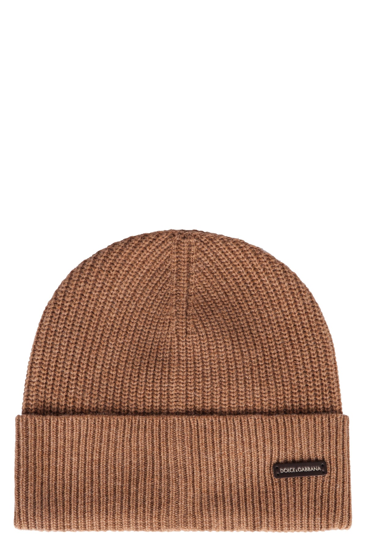 DOLCE & GABBANA Ribbed Knit Beanie with Turn Up Brim for Men