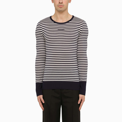 Dolce&Gabbana Black And White Striped Long Sleeved Jersey