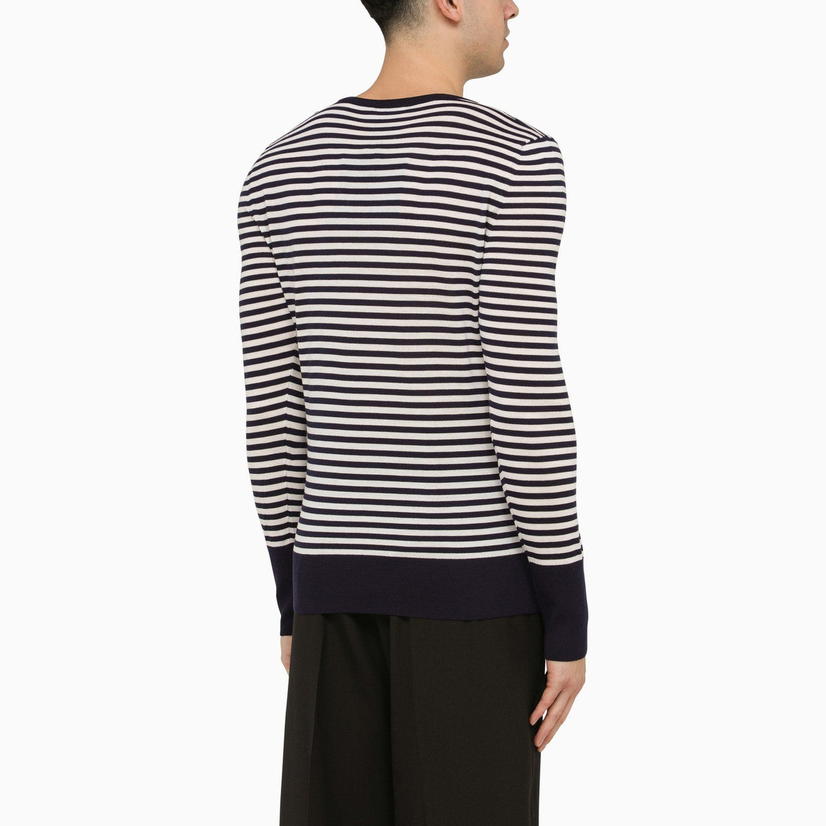 Dolce&Gabbana Black And White Striped Long Sleeved Jersey