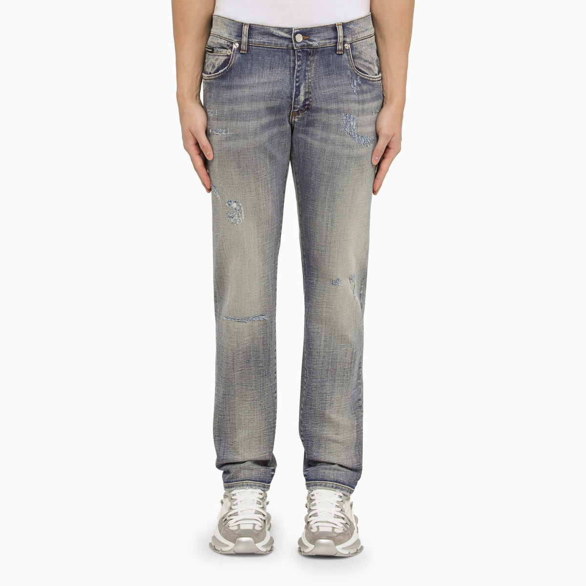 Dolce&Gabbana Light Blue Washed Slim Jeans
