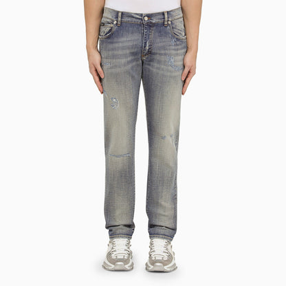 Dolce&Gabbana Light Blue Washed Slim Jeans