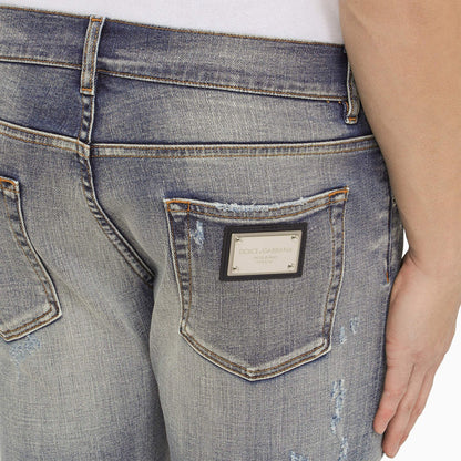 Dolce&Gabbana Light Blue Washed Slim Jeans