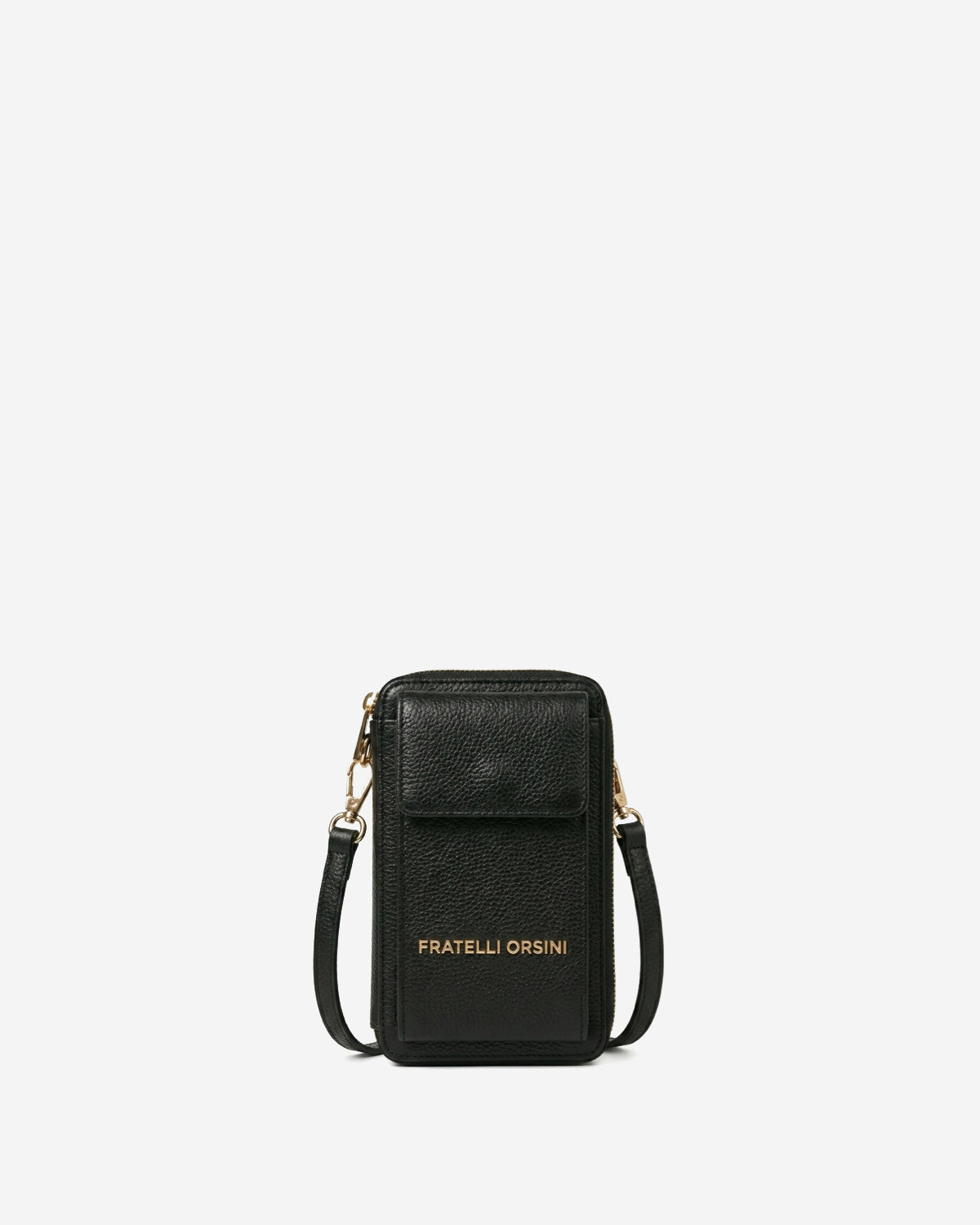 Giada (black) - Italian women's crossbody phone wallet with shoulder strap — photo 3 of 8