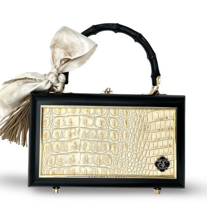 Gilded Croc Bag (Black)
