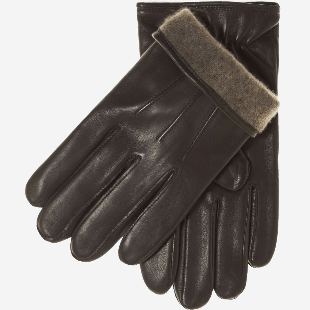 Giovanni (brown) - Classic Italian lambskin leather gloves with cashmere lining & touchscreen feature — photo 1 of 10