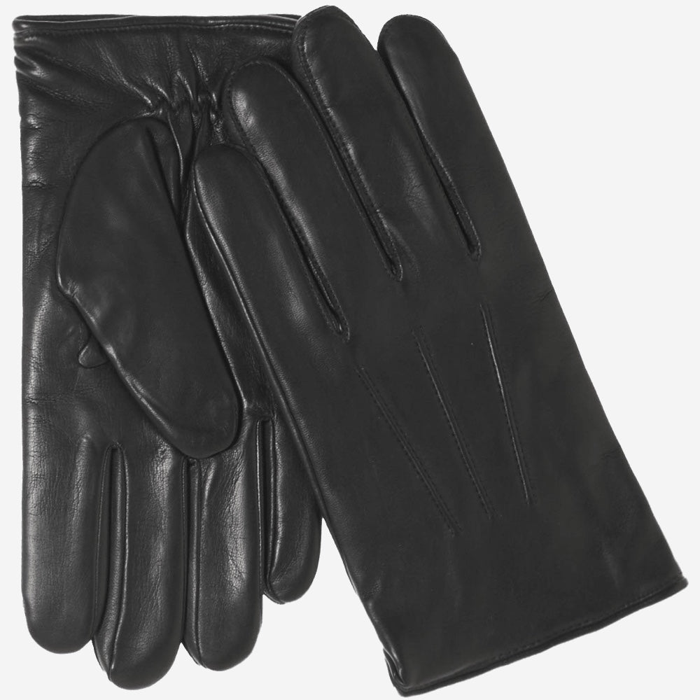 Giovanni (black) - Classic Italian lambskin leather gloves with cashmere lining & touchscreen feature — photo 3 of 10