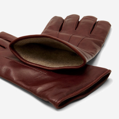 Giovanni (brown) - Classic Italian lambskin leather gloves with cashmere lining — photo 5 of 10