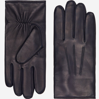 Giovanni (navy blue) - Classic Italian lambskin leather gloves with cashmere lining — photo 3 of 10