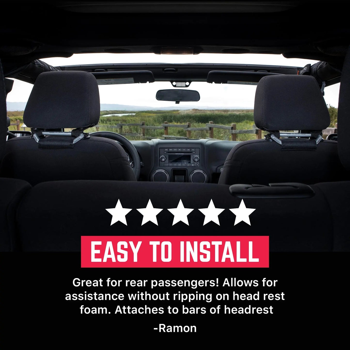 GP-Grip AIR — Airbag-Safe Handle for Jeep Wrangler (2024+)