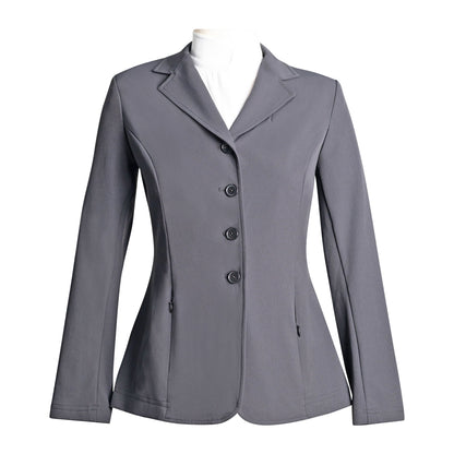 Grand Prix Ladies Quinn Show Coat, 4 Button with Hidden Zipper Closure, Navy