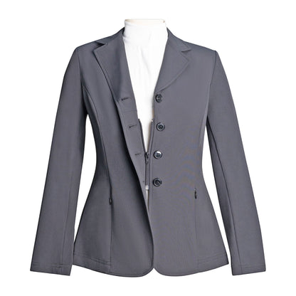 Grand Prix Ladies Quinn Show Coat, 4 Button with Hidden Zipper Closure, Navy