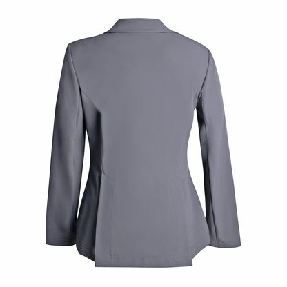 Grand Prix Ladies Quinn Show Coat, 4 Button with Hidden Zipper Closure, Navy