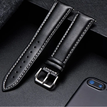 Motorola Moto Watch Band, Soft Calfskin Leather Strap, Steel Buckle