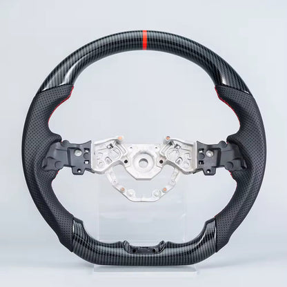 Real Carbon Fiber LED Steering Wheel for Nissan Z Fairlady 400Z RZ34 2023–2026 with Perforated Leather Grip