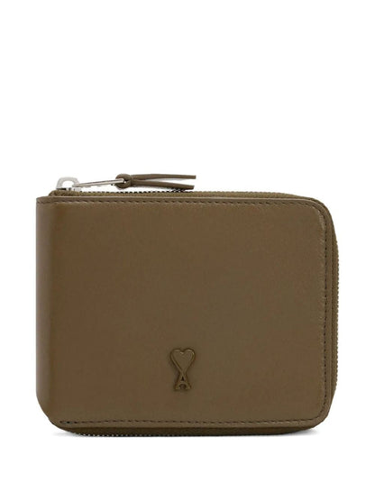 AMI PARIS Mini Leather Wallet for Men