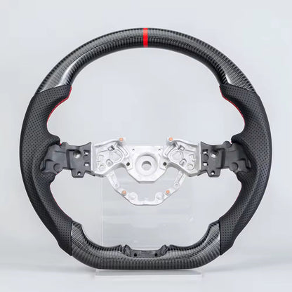Real Carbon Fiber LED Steering Wheel for Nissan Z Fairlady 400Z RZ34 2023–2026 with Perforated Leather Grip