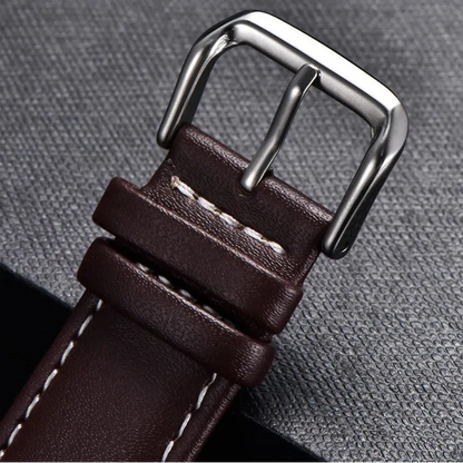 Motorola Moto Watch Band, Soft Calfskin Leather Strap, Steel Buckle