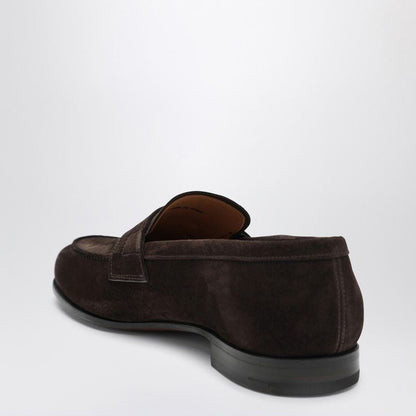 CHURCH'S Men's Suede Loafers with Penny Strap