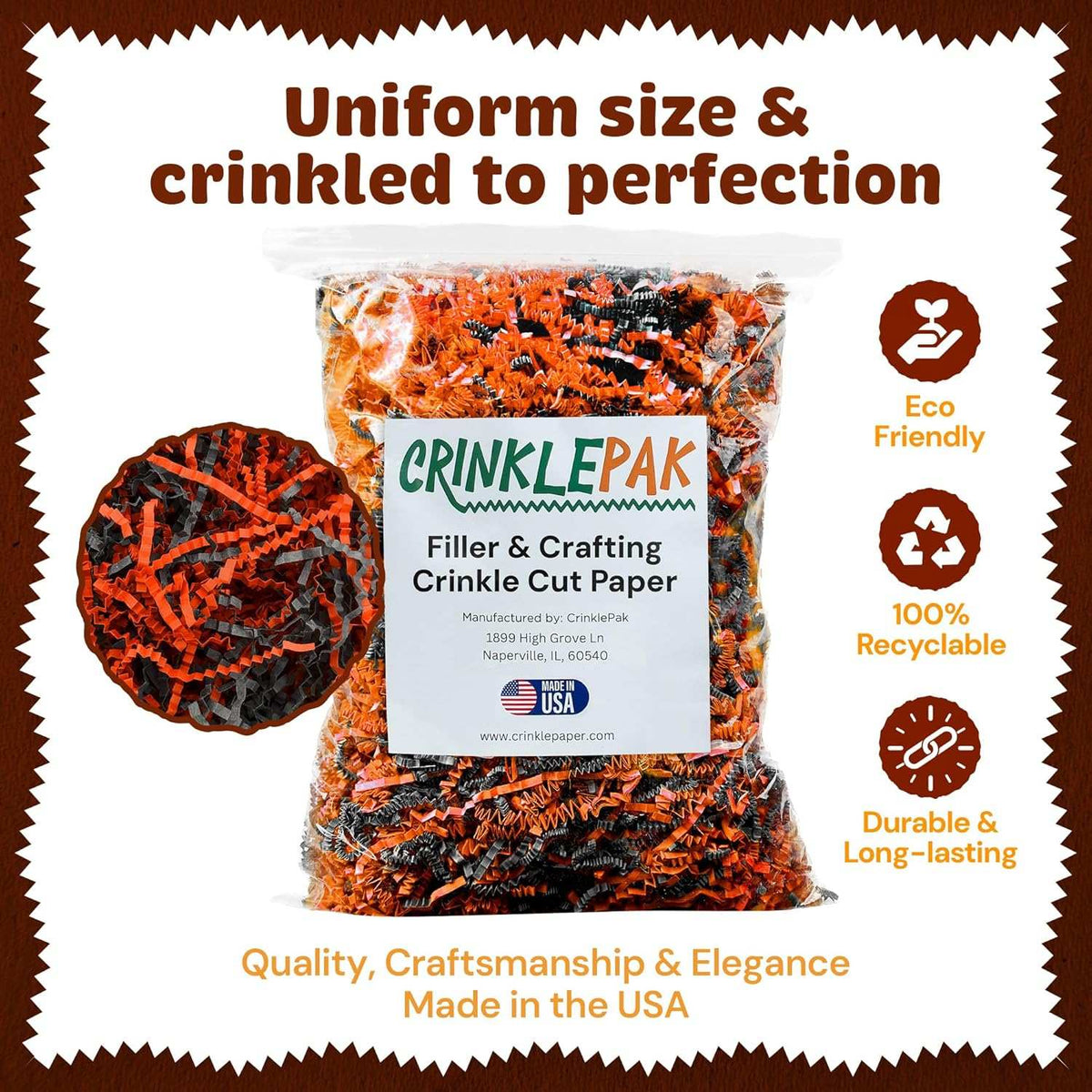 10 LB Halloween Crinkle Paper