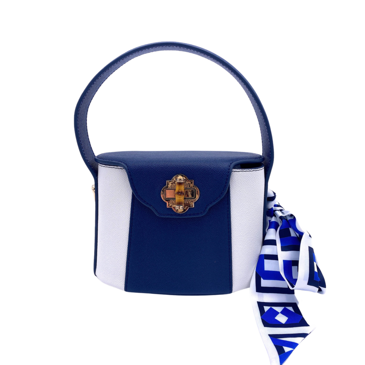 Harper Bag in Navy/White